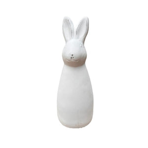 WHITE CERAMIC TALL BUNNY