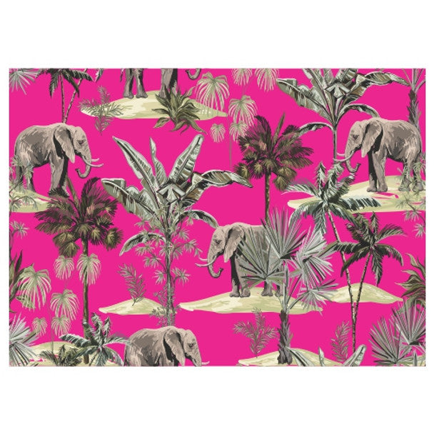 DISPOSABLE PLACEMATS - PINK ELEPHANT