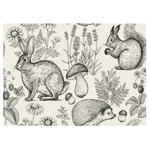 DISPOSABLE PLACEMATS - BLACK FOREST ANIMAL