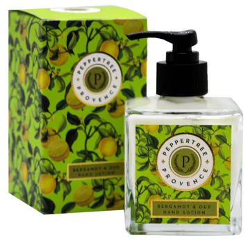 PEPPER TREE PROVENCE BERGAMOT AND OUD HAND LOTION