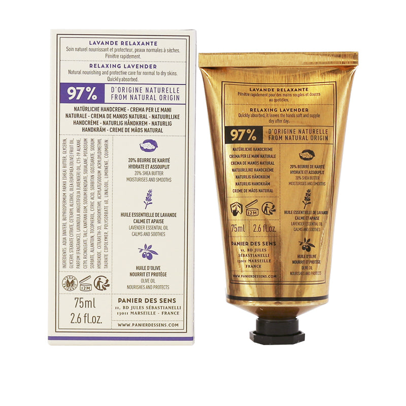 PANIER DES SENS ESSENTIALS RELAXING LAVENDER HAND CREAM 75ML