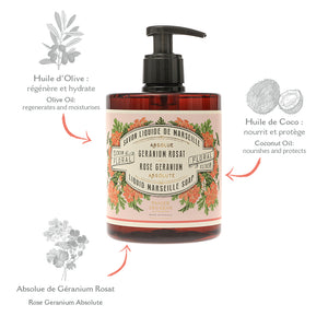 PANIER DES SENS ABSOLUTES ROSE GERANIUM LIQUID SOAP 500ML