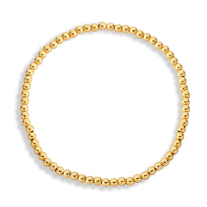 THE MAKERY GOLD PLATED 3MM ROUND BALL BRACELET