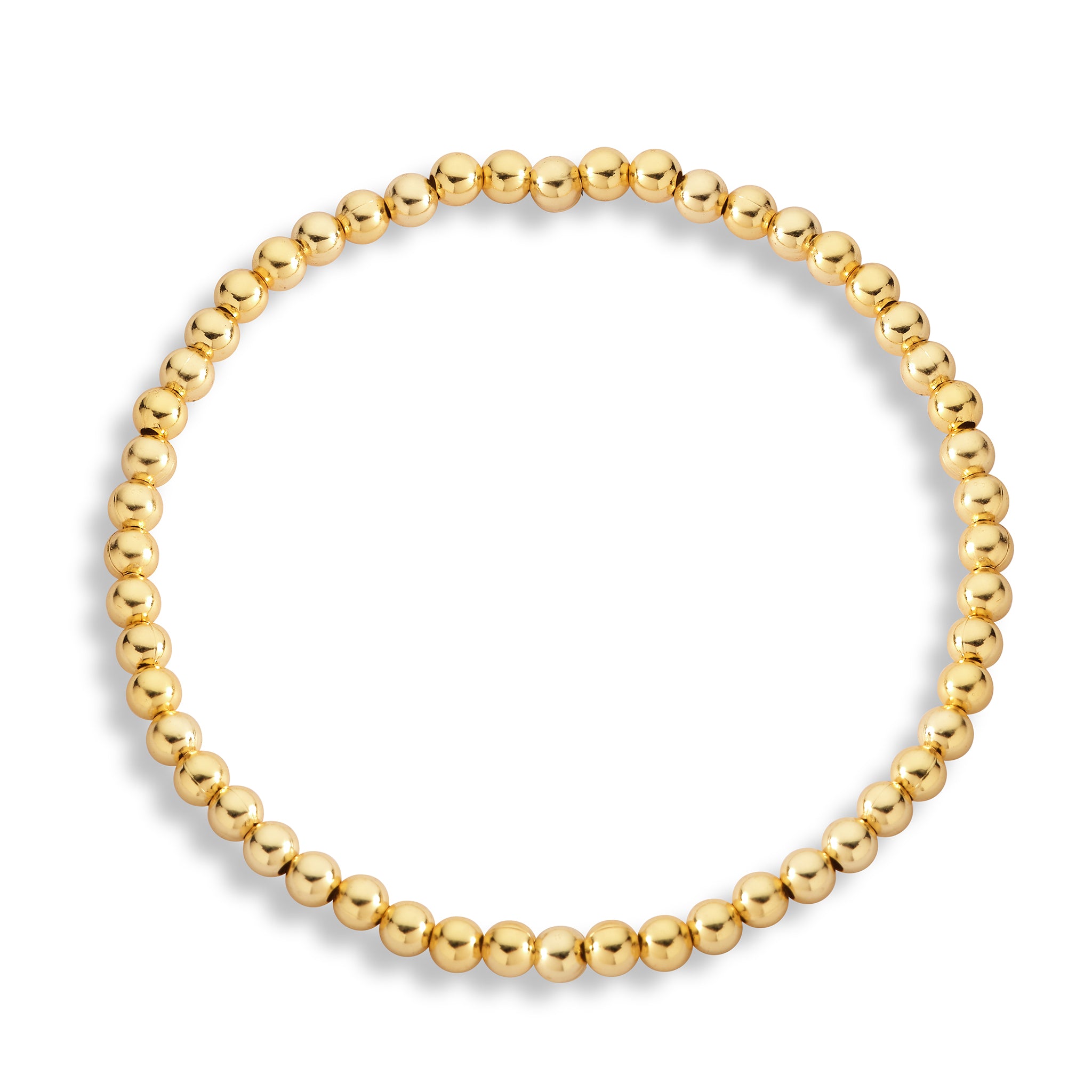THE MAKERY GOLD PLATED 4MM ROUND BALL BRACELET