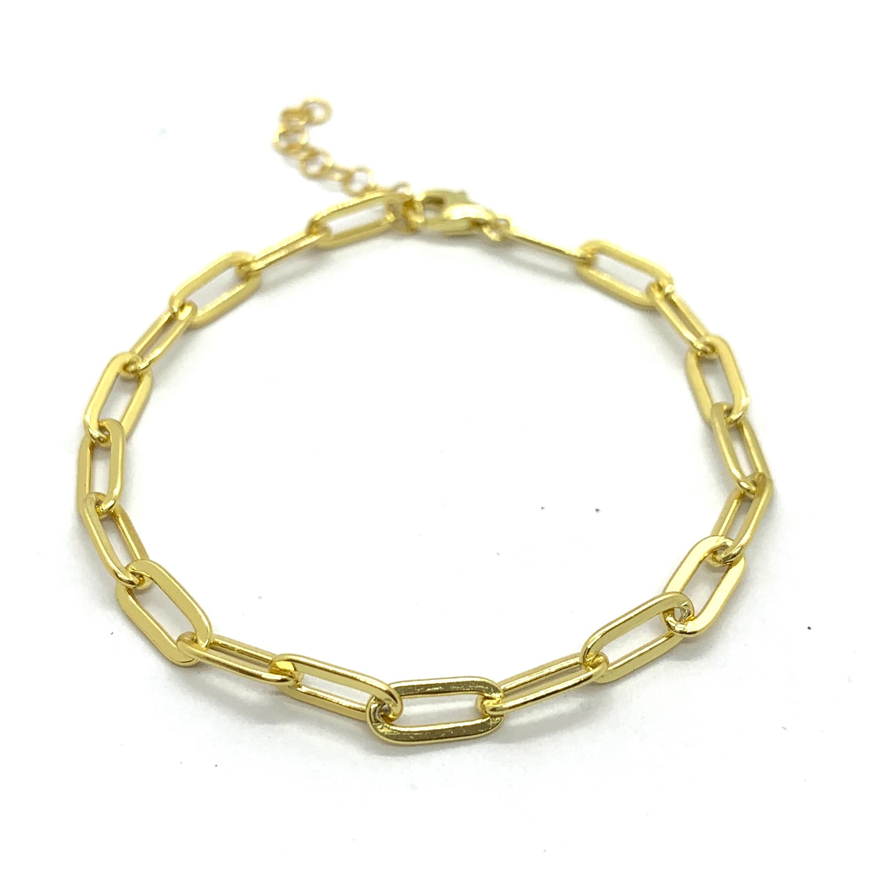 THE MAKERY WATCH CHAIN BRACELET GOLD PLATED BRASS 7"+1"