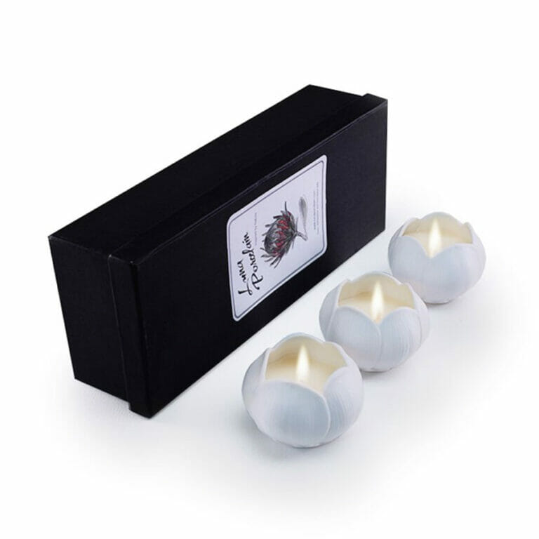 MADAME LUNA FLOWER BUD CANDLE SET OF 3