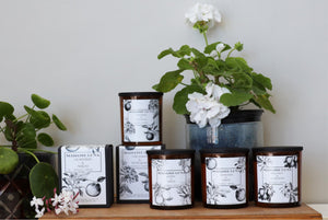 MADAME LUNA AMBER BLACK & WHITE RANGE CANDLE - BERGAMOT & FRANGIPANI