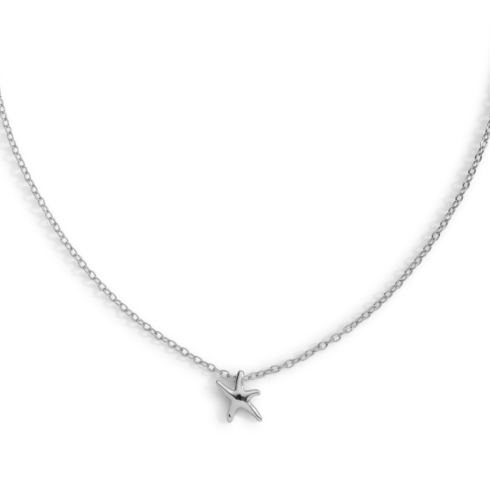 THE MAKERY STERLING SILVER STARFISH NECKLACE