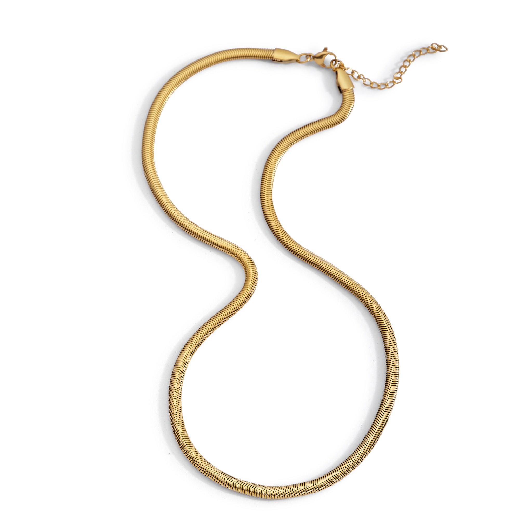 THE MAKERY GOLD SNAKE CHAIN NECKLACE