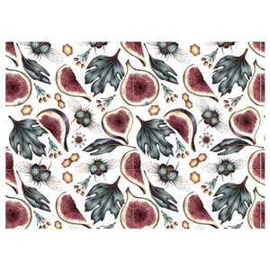 DISPOSABLE PLACEMATS - BEES, FIGS AND LEAVES