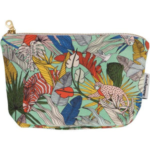 A LOVE SUPREME MAKEUP POUCH WILD AT HEART GREEN